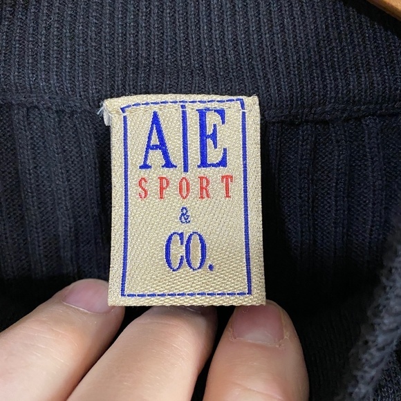 AE Sport & Co. Long Sleeve Women's Black Ribbed Lightweight Sweater Size 1x - Picture 2 of 7